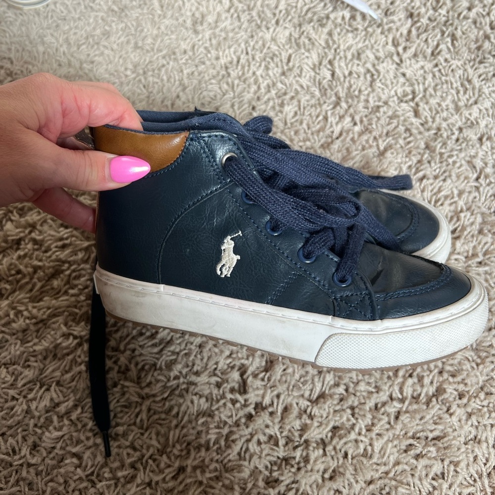 Polo by Ralph Lauren Kids Dark Blue High-Top Sneakers
